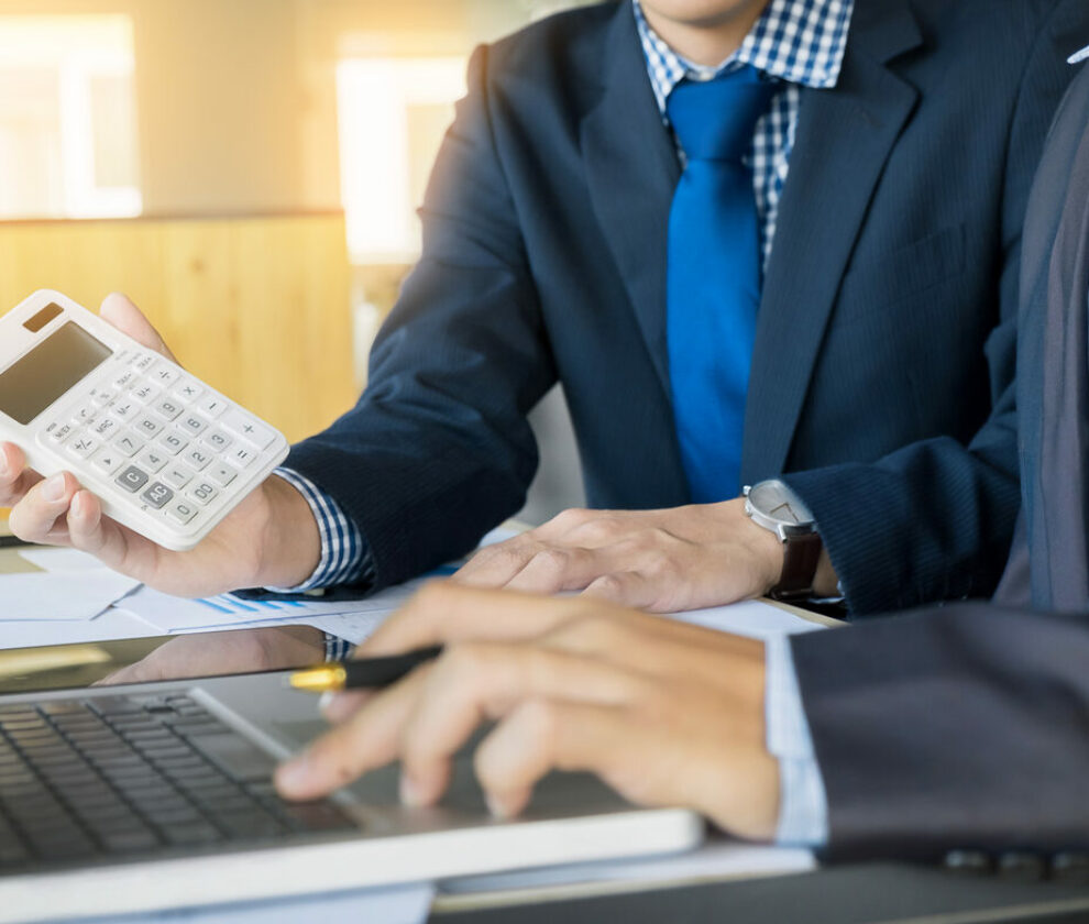 Administrator business man financial inspector and secretary mak